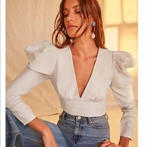 🌺BNWT Puff Sleeve V-neck Top🌺